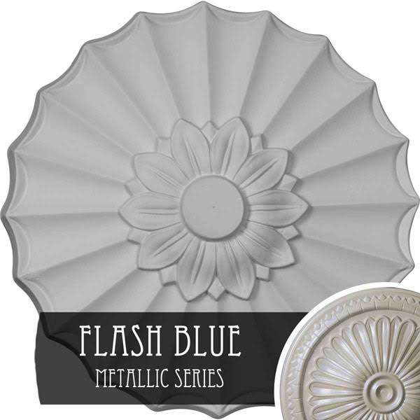 9x22OD x 1 3/8x22P Hand-Painted Flash Blue Ceiling Medallion L58116