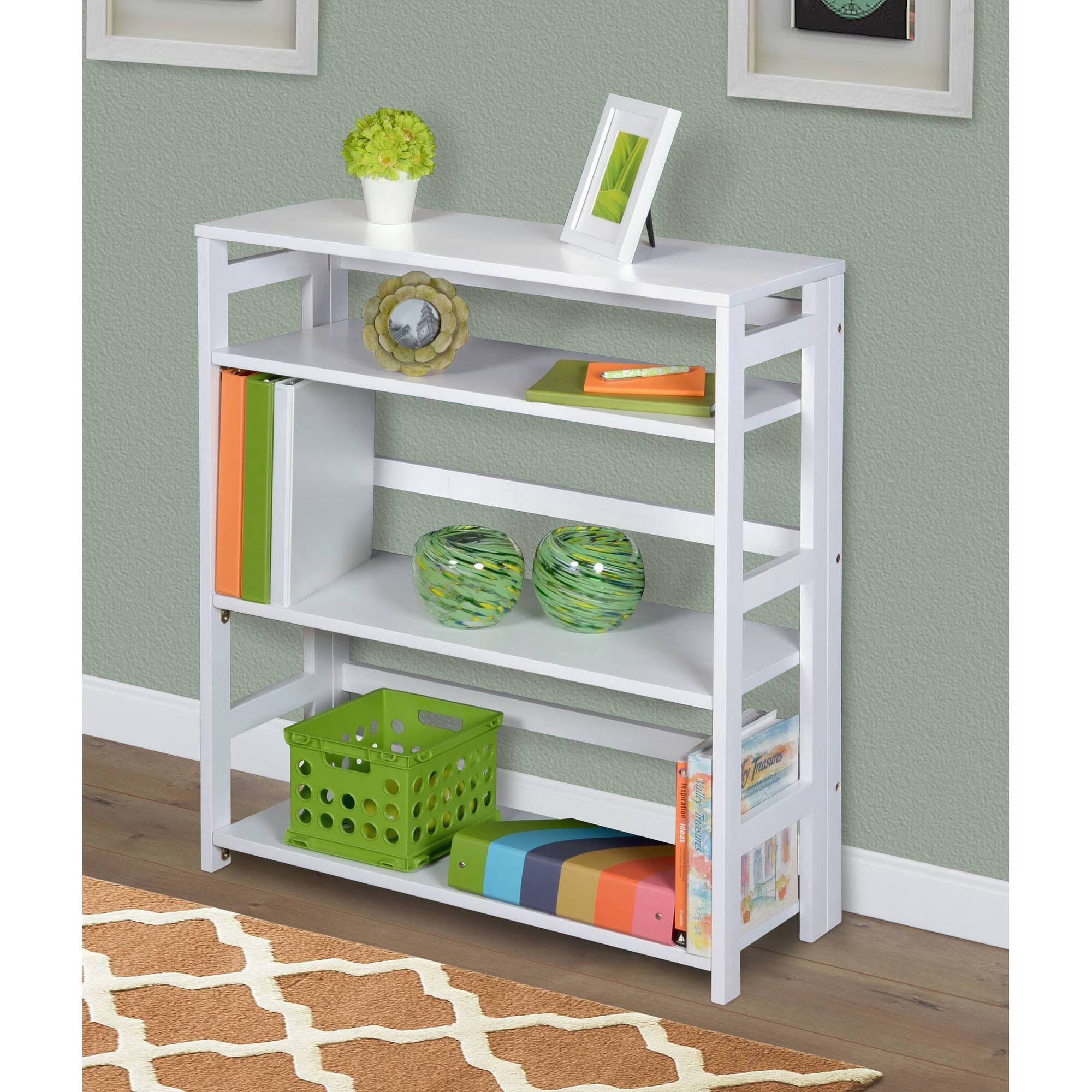 White Folding Bookcase I911