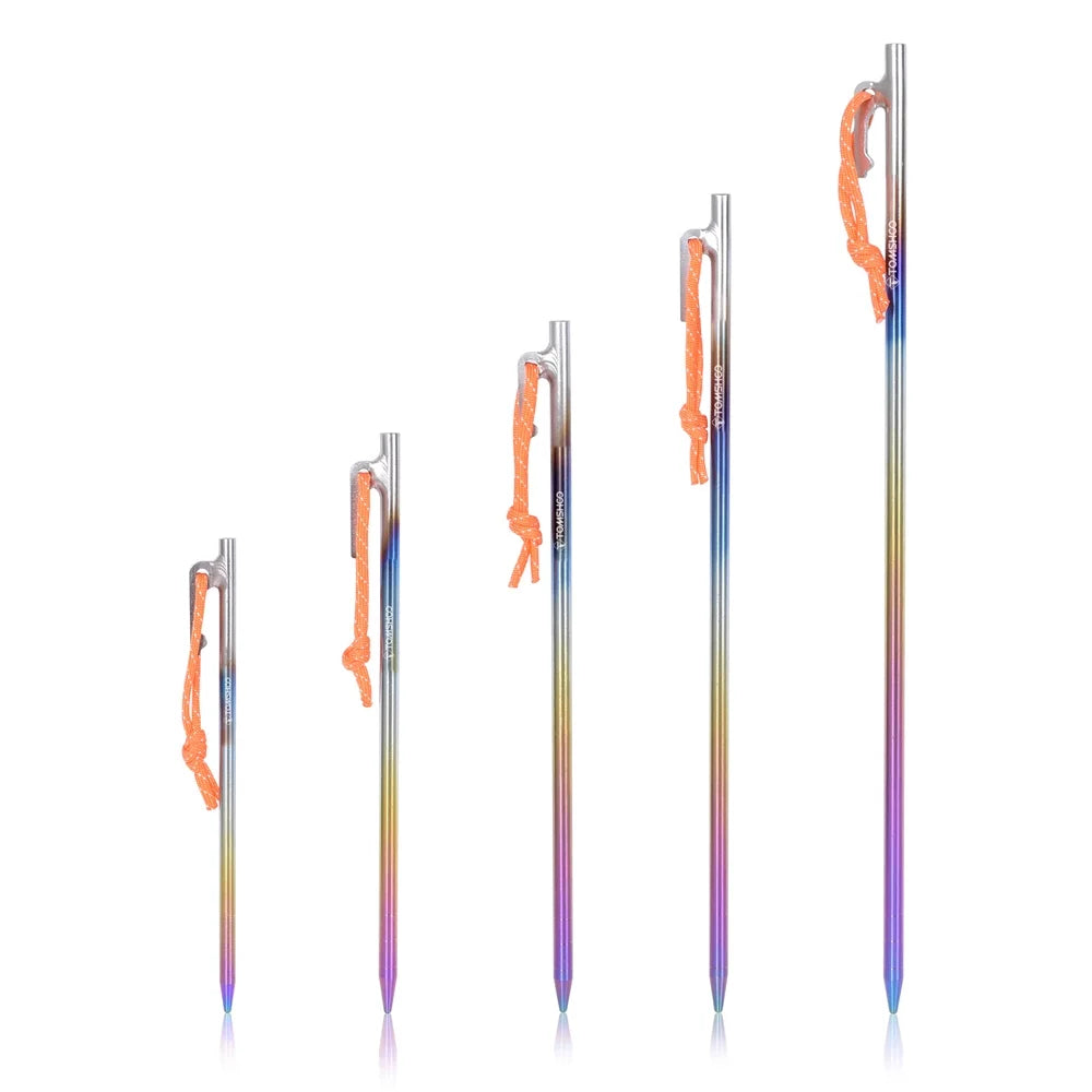 Titanium Alloy Tent Stake with Ground Plug Nail J312