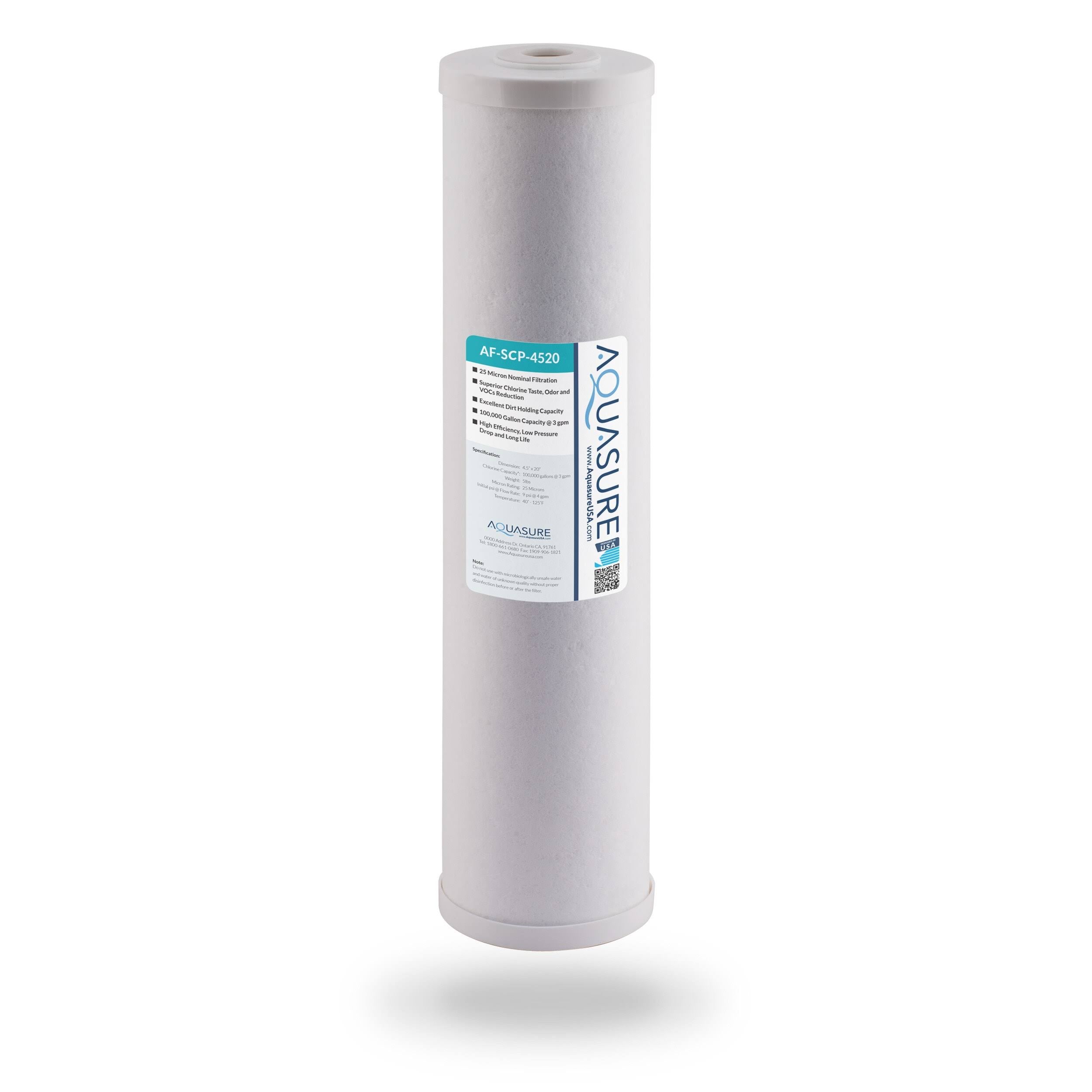 25-Mic Sediment GAC Dual Purpose Whole House Water Filter Cartridge C51529