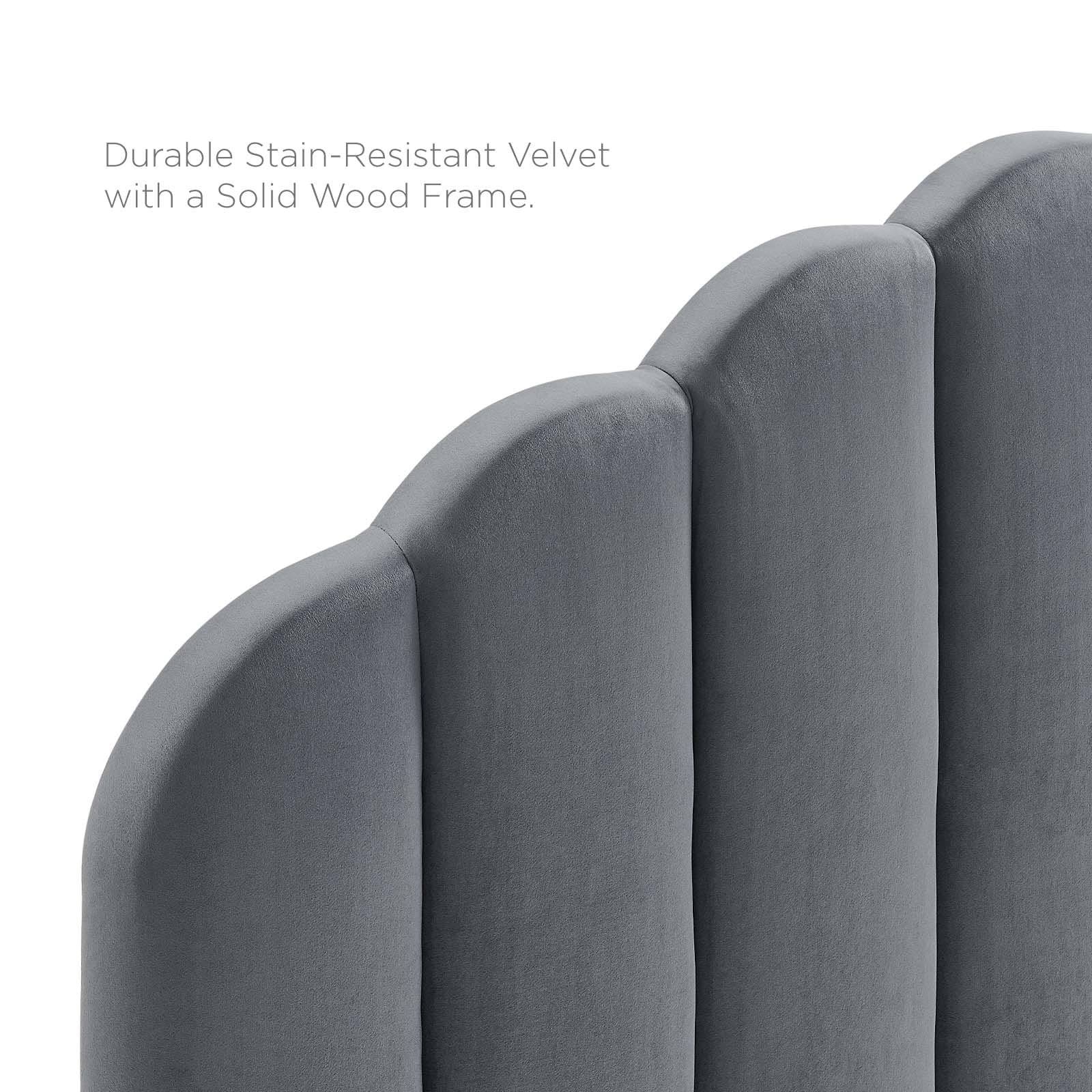 King California King Velvet Headboard U2241