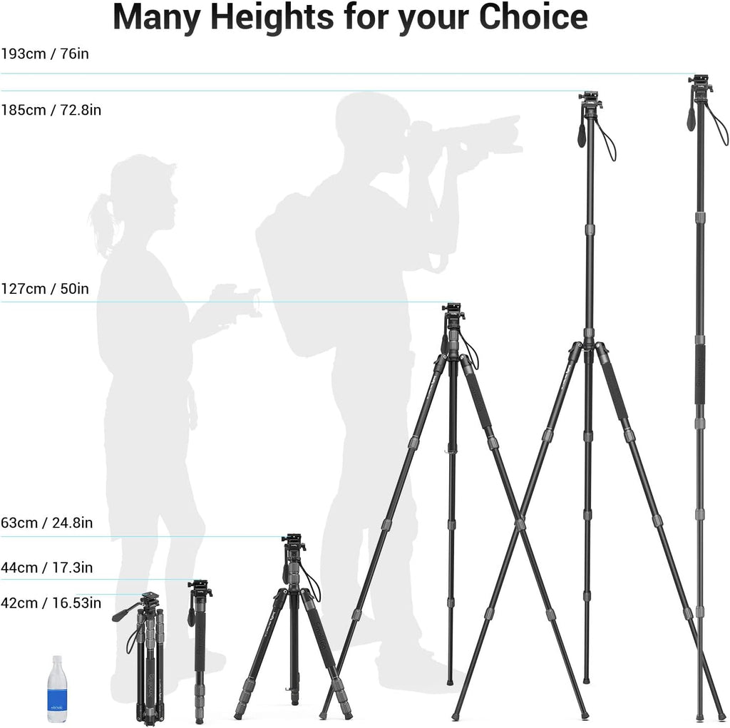 71" Aluminum Video Tripod with Fluid Head R627