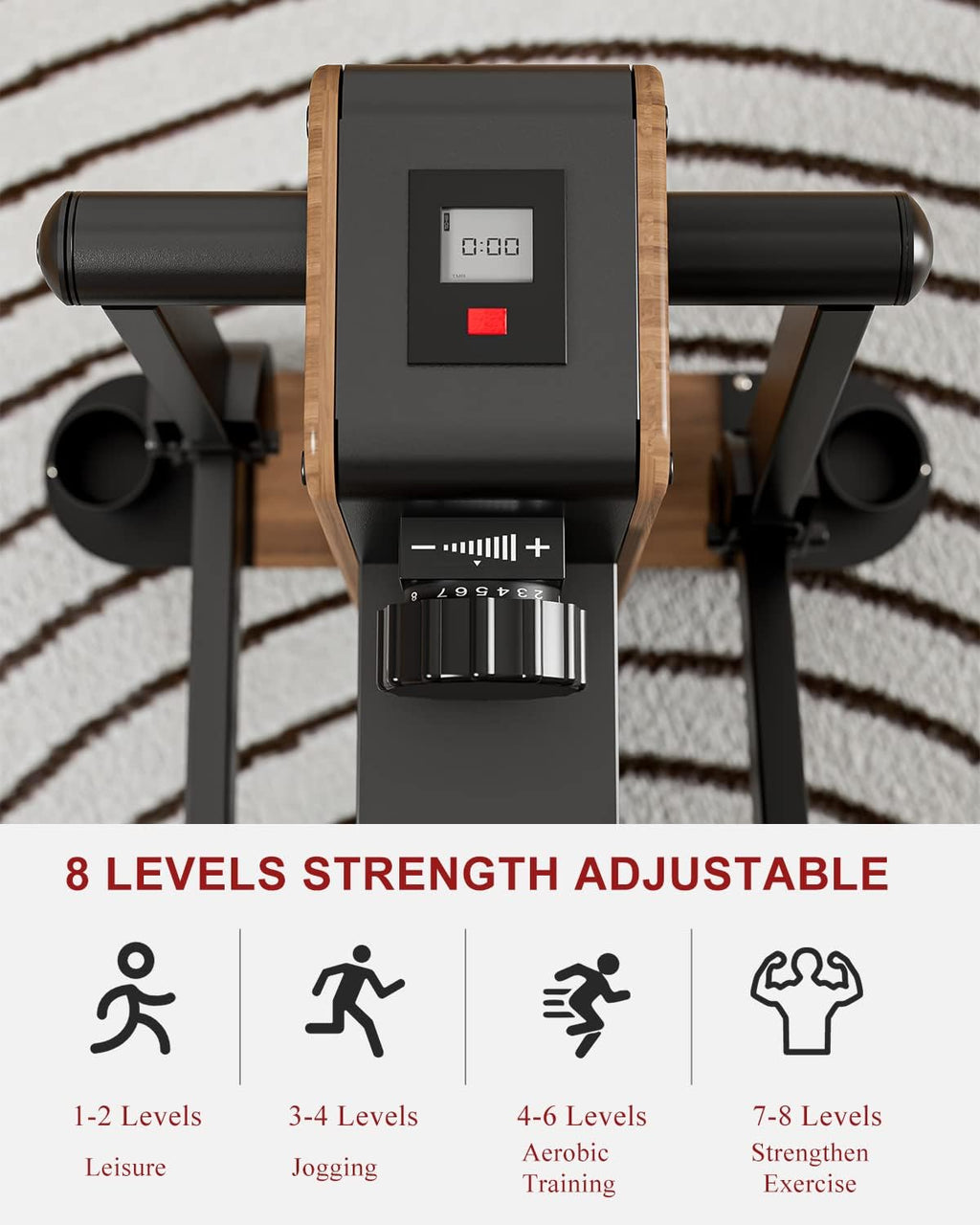 Elliptical Exercise Machine with Adjustable Magnetic Resistance and Digital Monitor Z12971