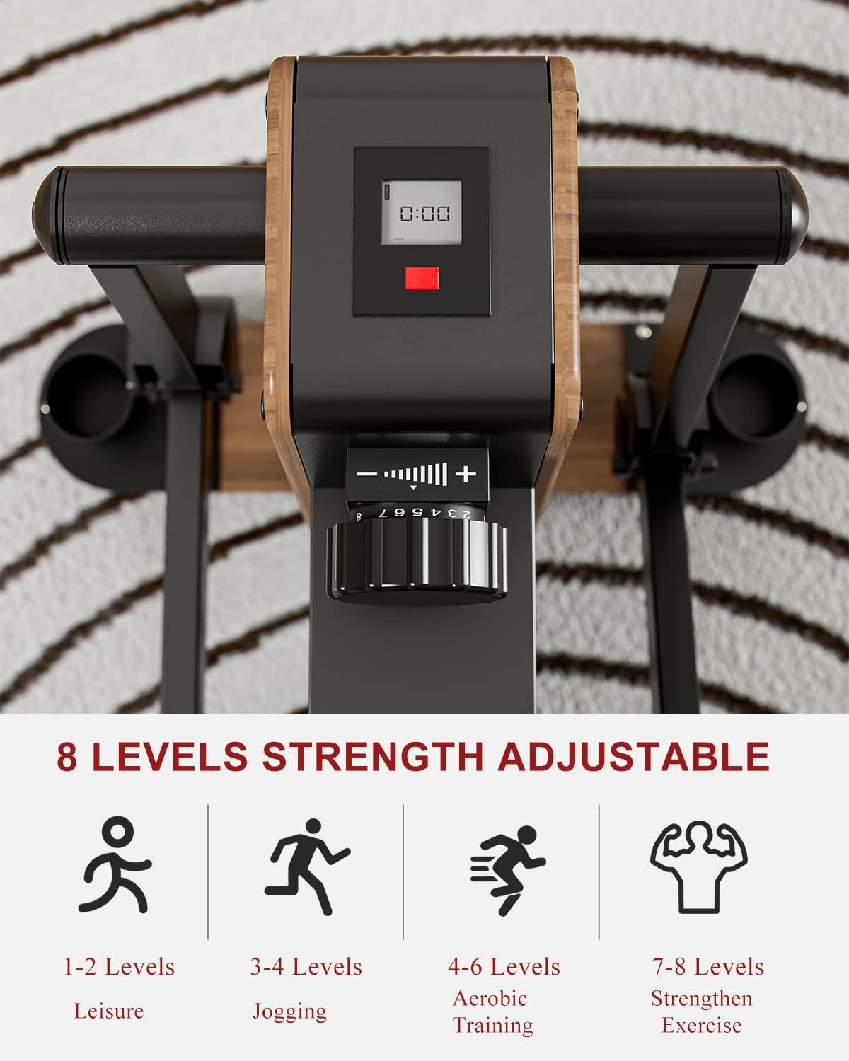 Elliptical Exercise Machine with Adjustable Magnetic Resistance and Digital Monitor Z12971