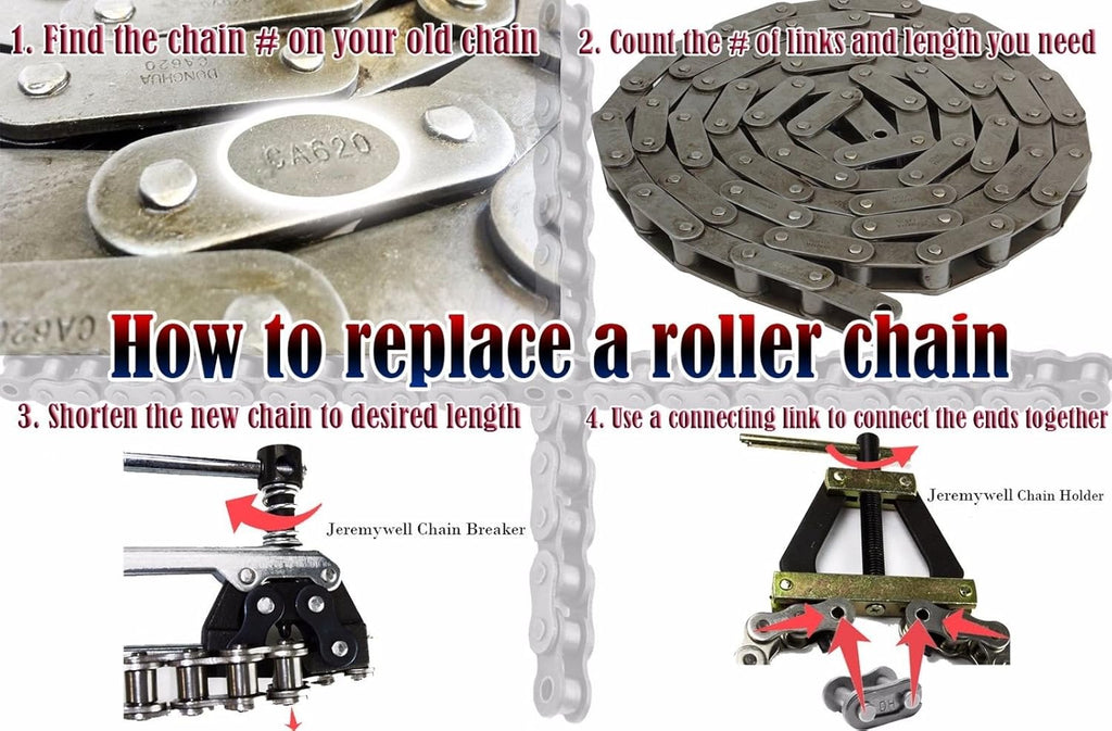 80 Roller Chain 50 Feet with 5 Connecting Links X3438