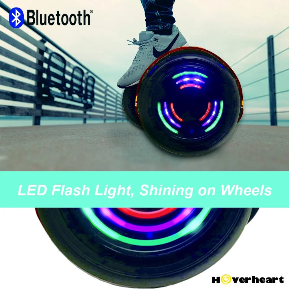 Chrome Turquoise LED Flash Wheel Hoverboard Y1028