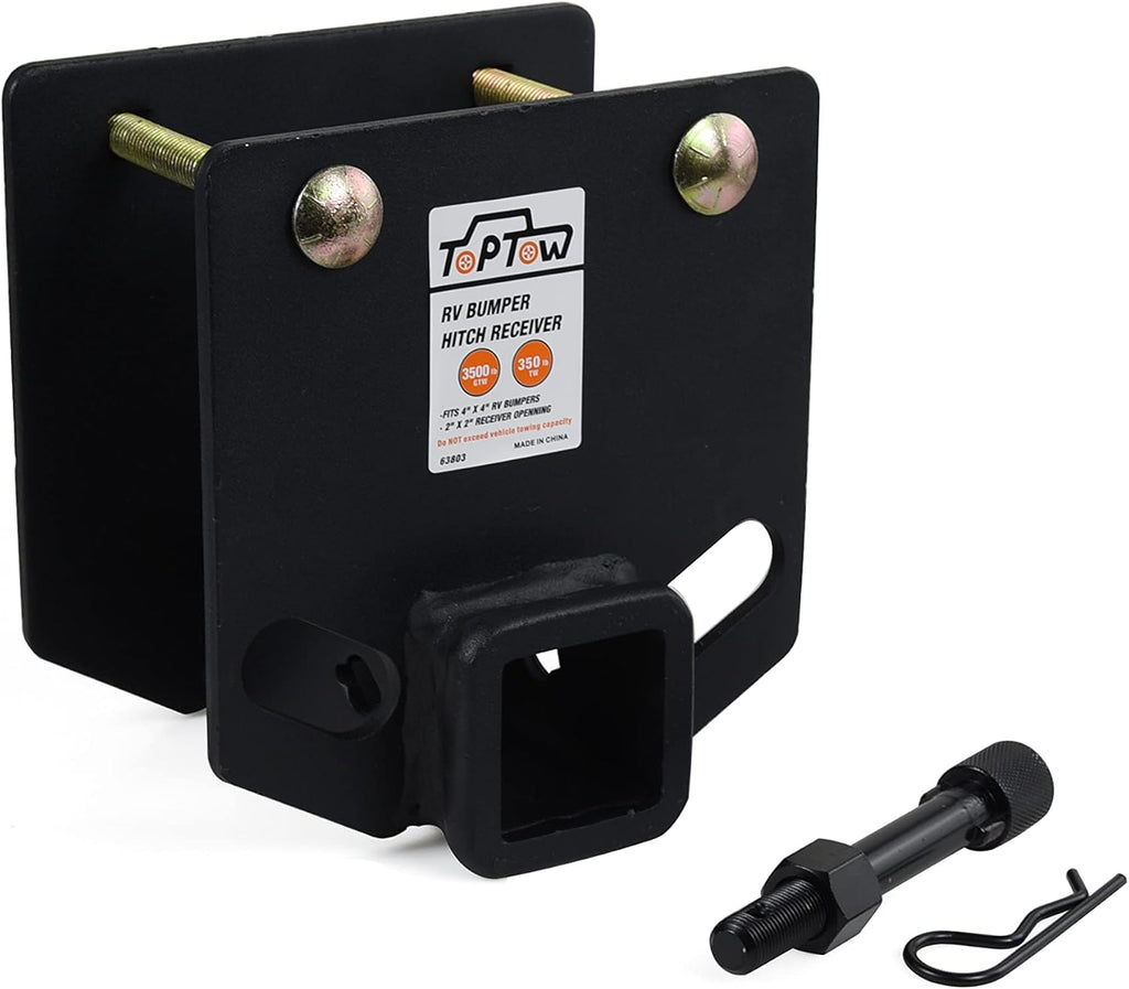 2 inch RV Bumper Hitch Receiver Adapter, 3500 LBS, Pack of 2 X442