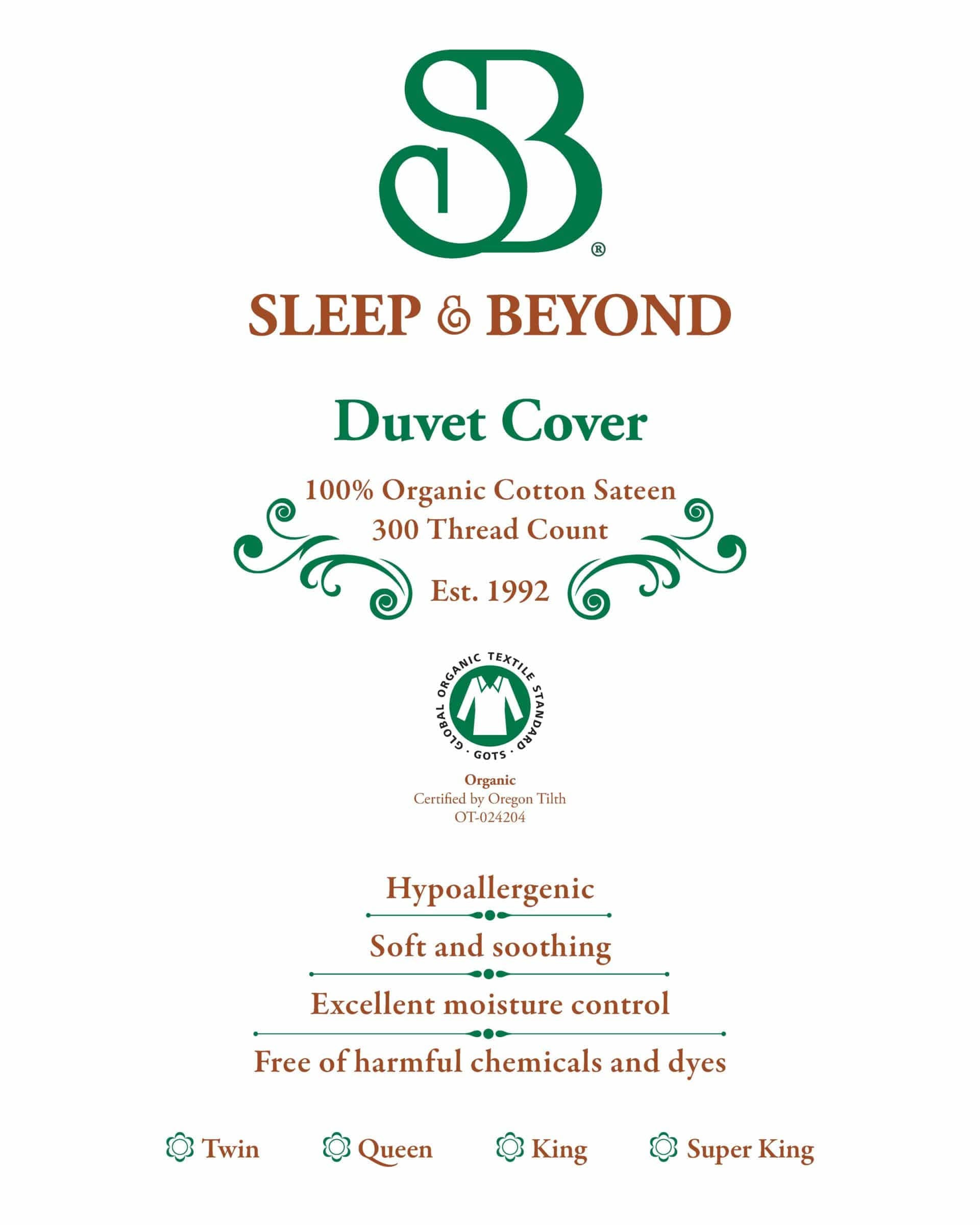 Organic Cotton Duvet Cover Z1445