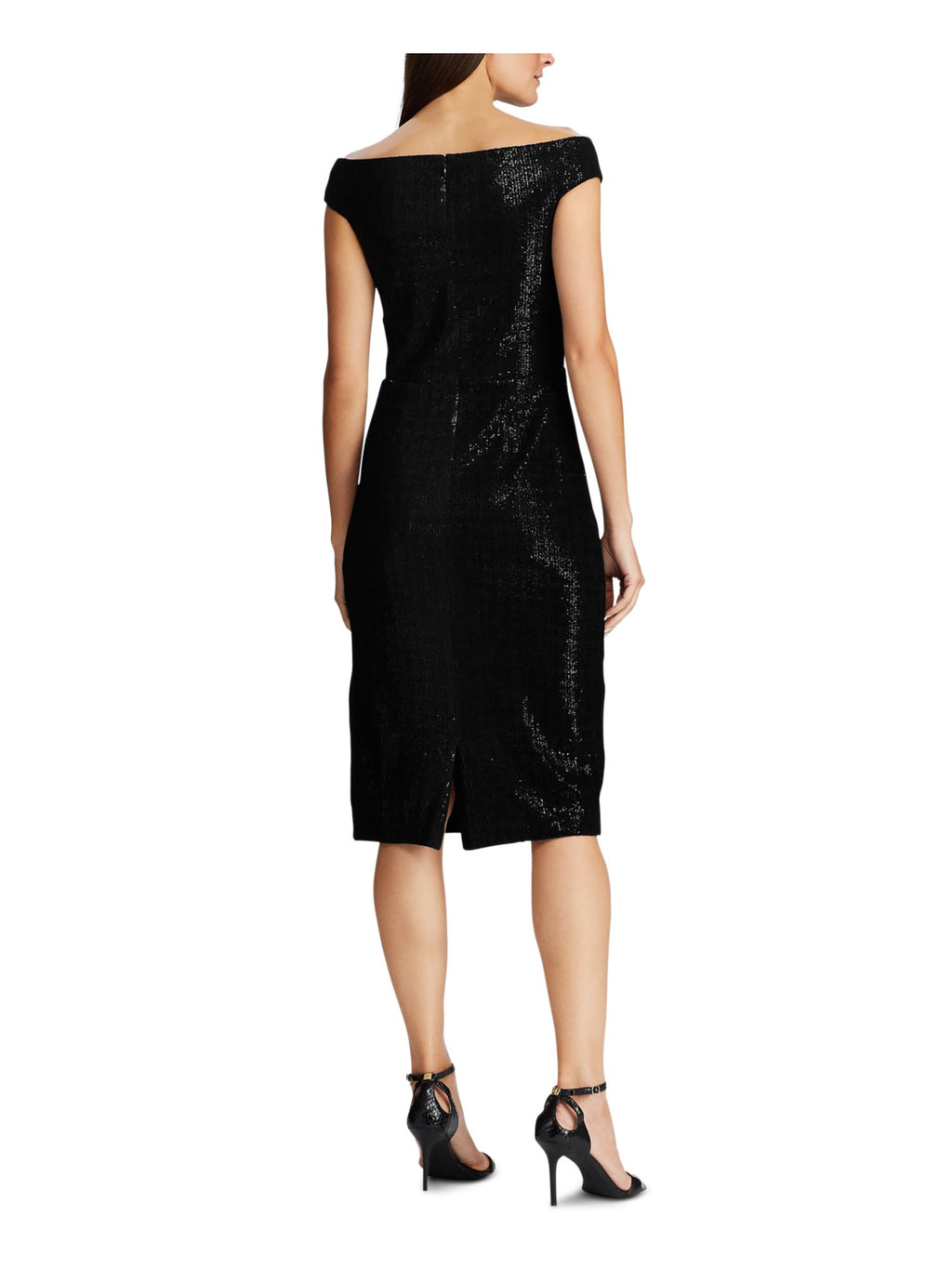 Black Sleeveless Knee Length Body Con Dress M94200