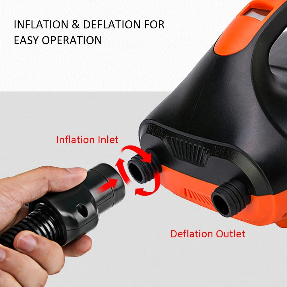 20PSI Double Stage Portable Air Pump with 6PCS Nozzles G844