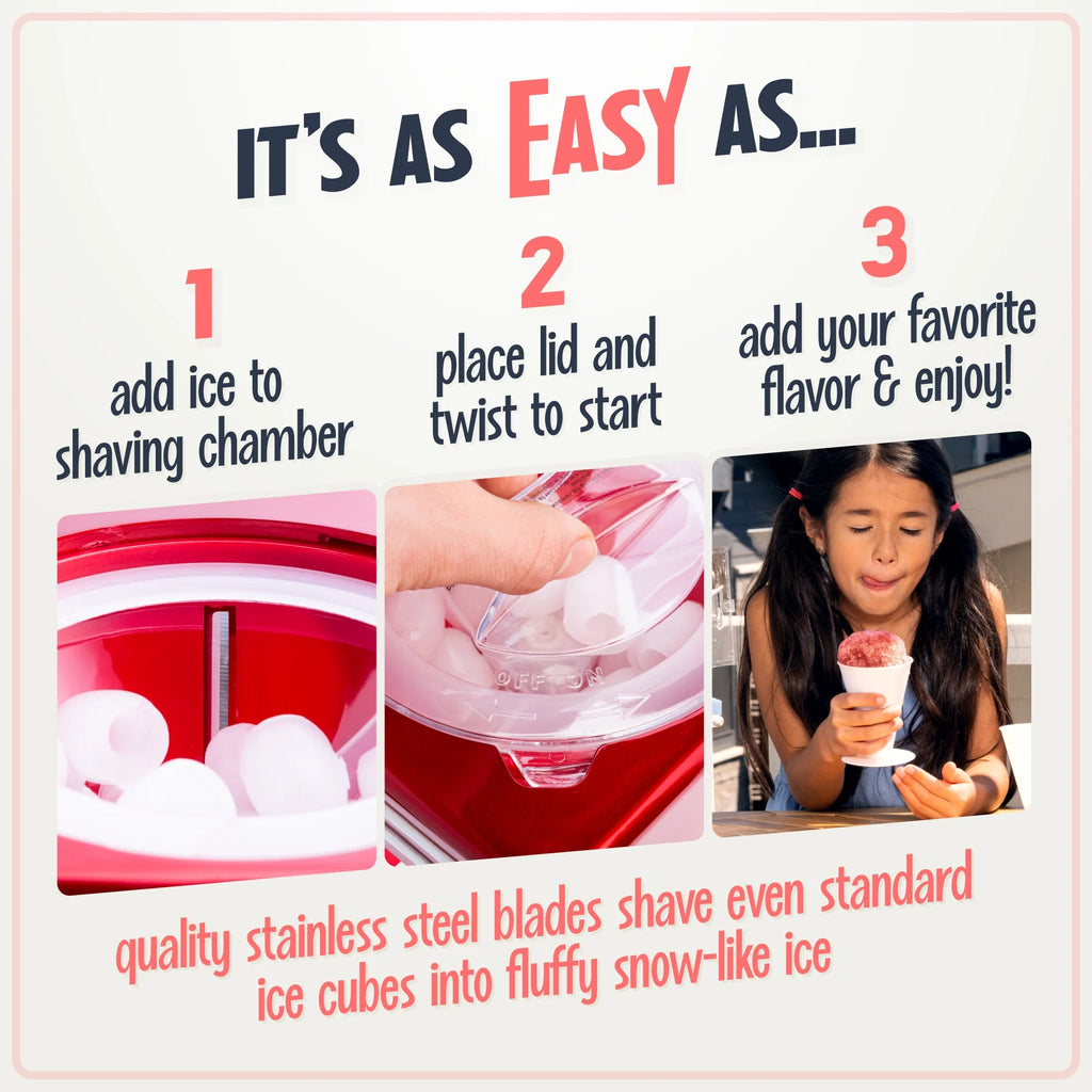 Red Retro Countertop Snow Cone Maker M537418