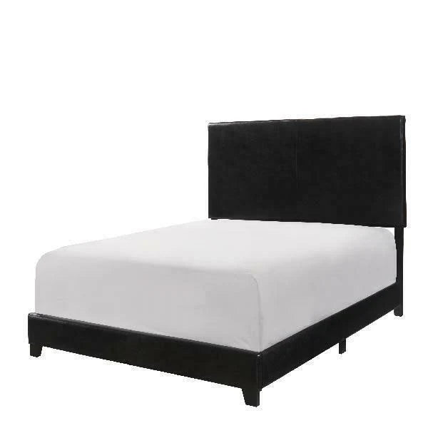 Black Faux Leather California King Bed J29322