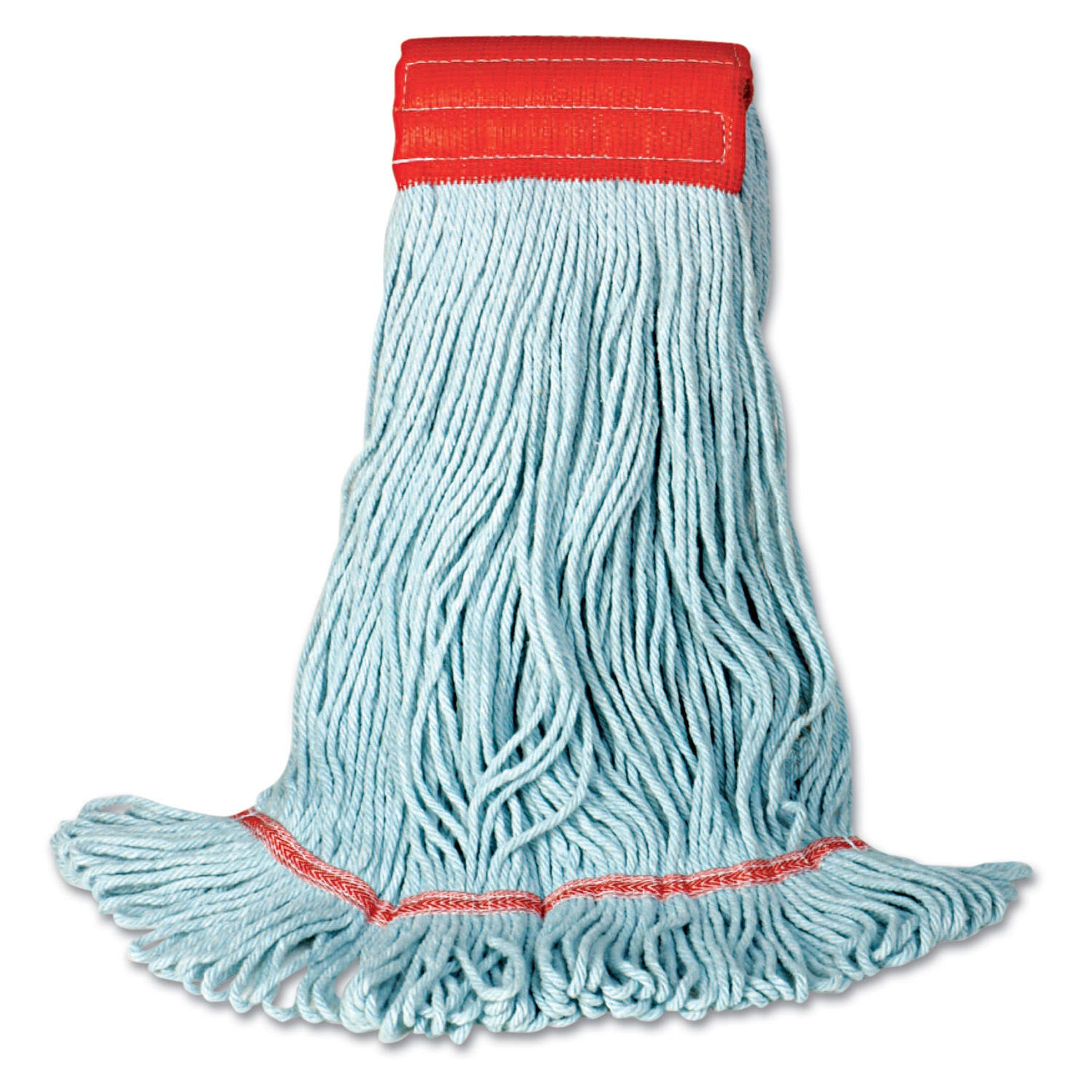 EchoMop with Looped-End Wet Head, Synthetic/Cotton, Medium, Blue, 12/Carton B18503