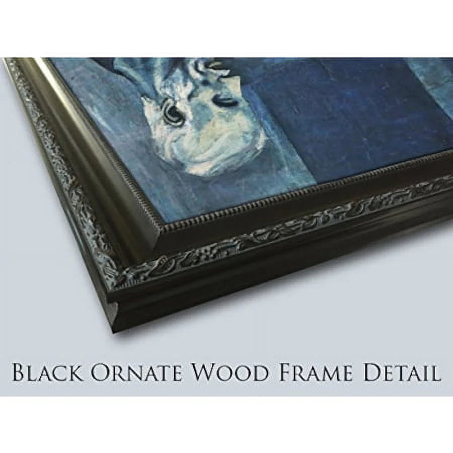 11x14 Black Ornate Wood Framed Art Print R27588