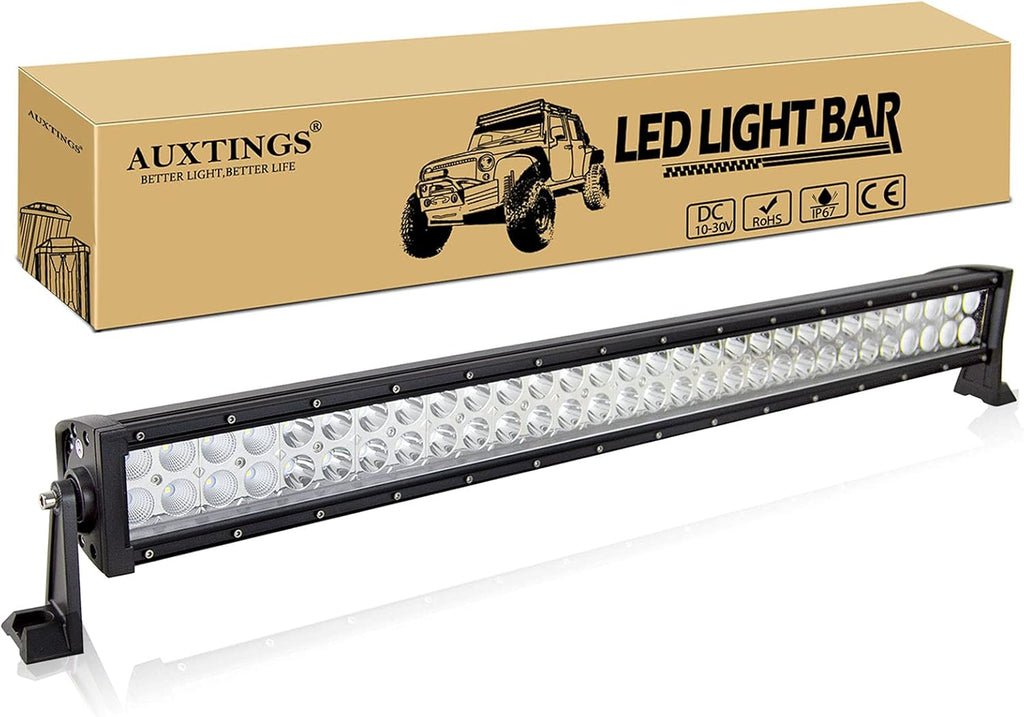 22 inch 7D 324W Triple Row LED Light Bar Spot Flood Combo Beam Waterproof 20000LM Pack of 2 L98461