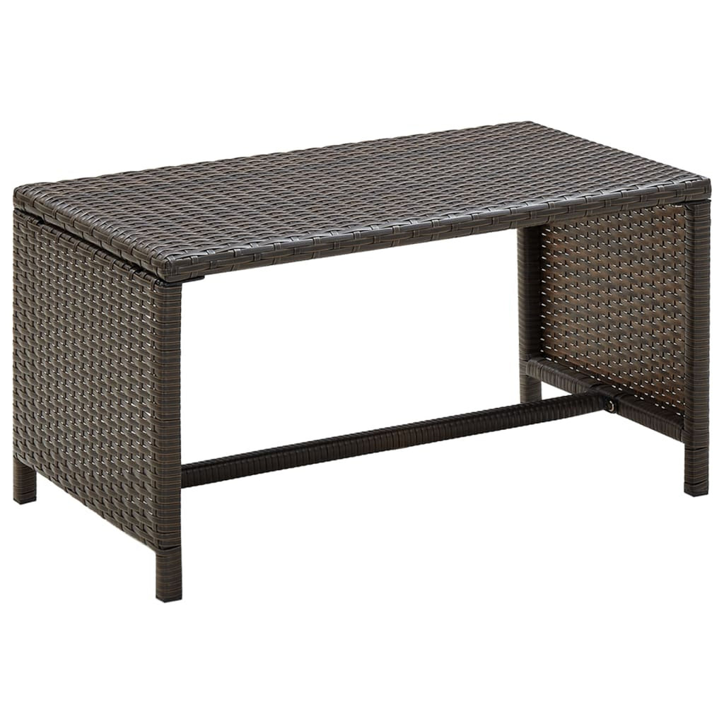 4 Piece Poly Rattan Outdoor Sectional Sofa Set with Coffee Table O2135