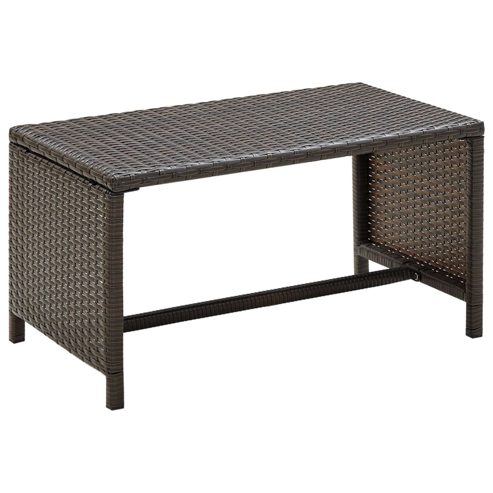 4 Piece Poly Rattan Outdoor Sectional Sofa Set with Coffee Table O2135