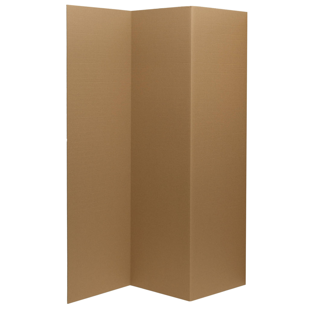 6 ft. Tall Brown Cardboard Room Divider 6 Panel O28231