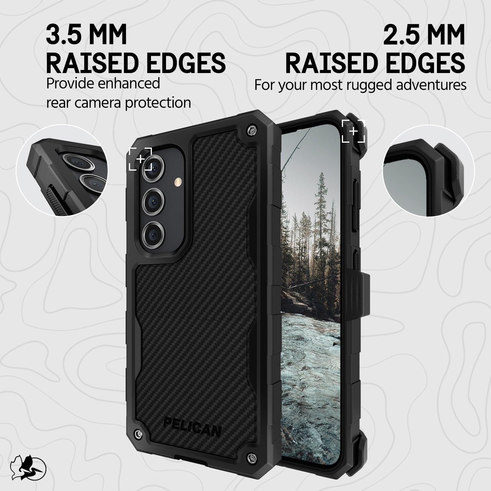 Carbon Samsung Galaxy S24 Case with Belt Clip Holster T991489