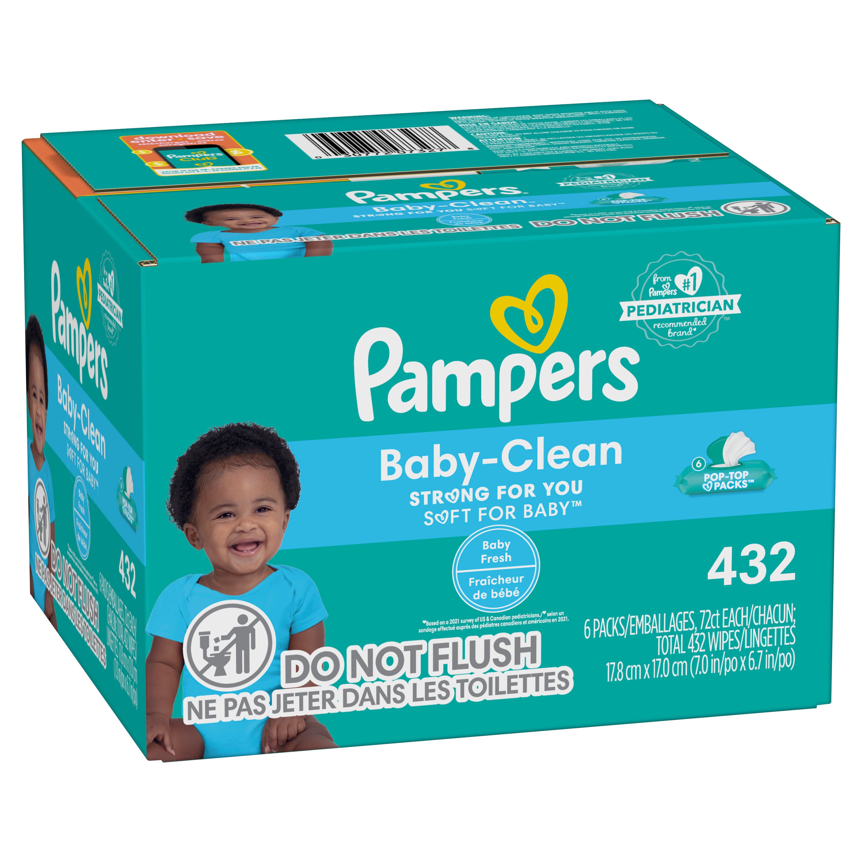 Baby Fresh Scented Pop-Top Wipes 432 Count F1928