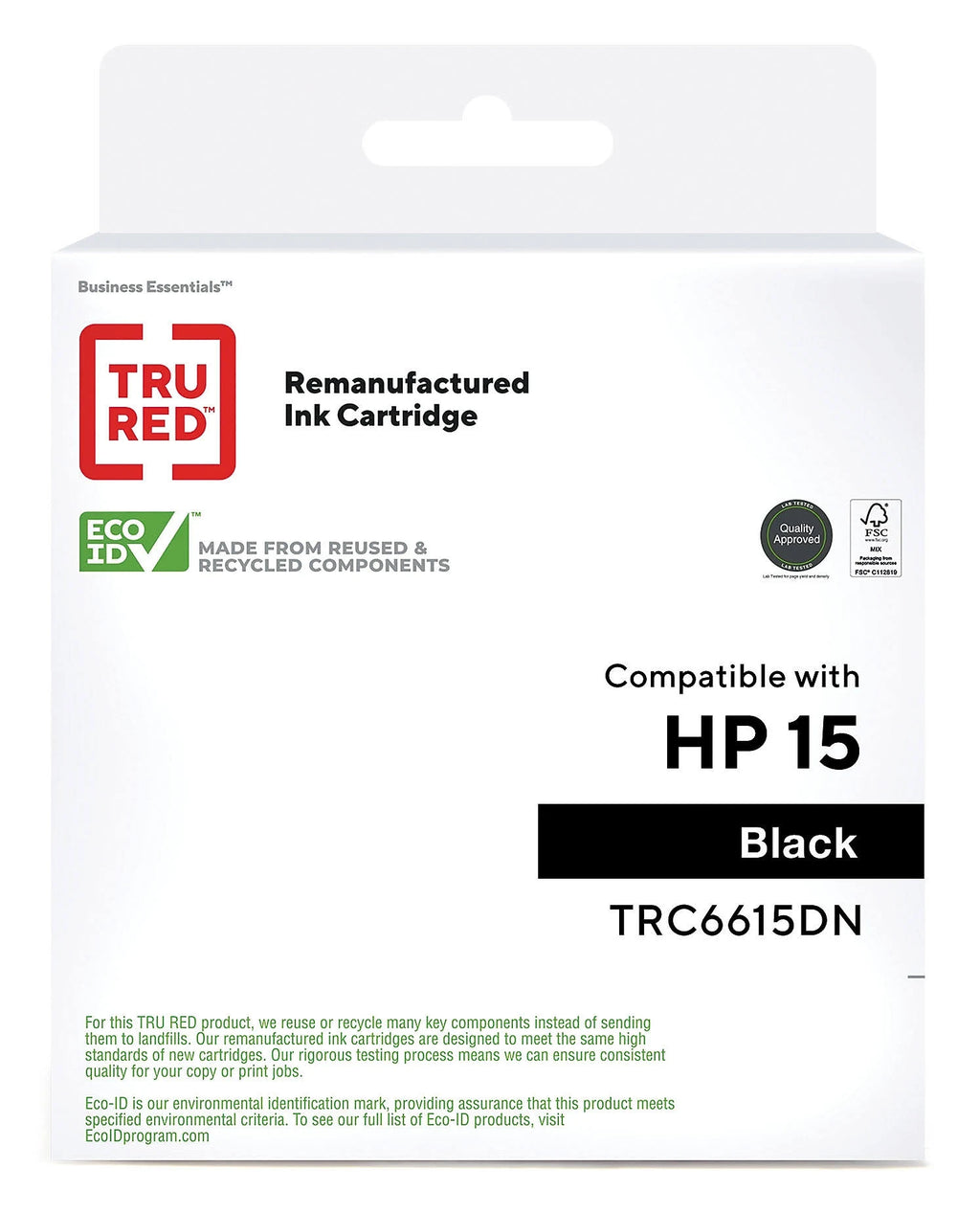 HP 15 Remanufactured Black Ink Cartridge E90676