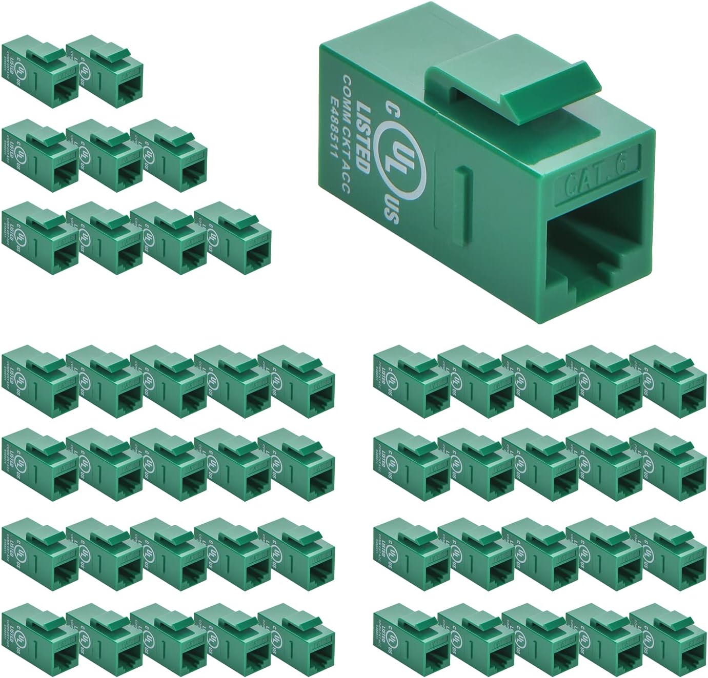 Cat.6 RJ45 Inline Coupler Female-Female 50-Pack D513