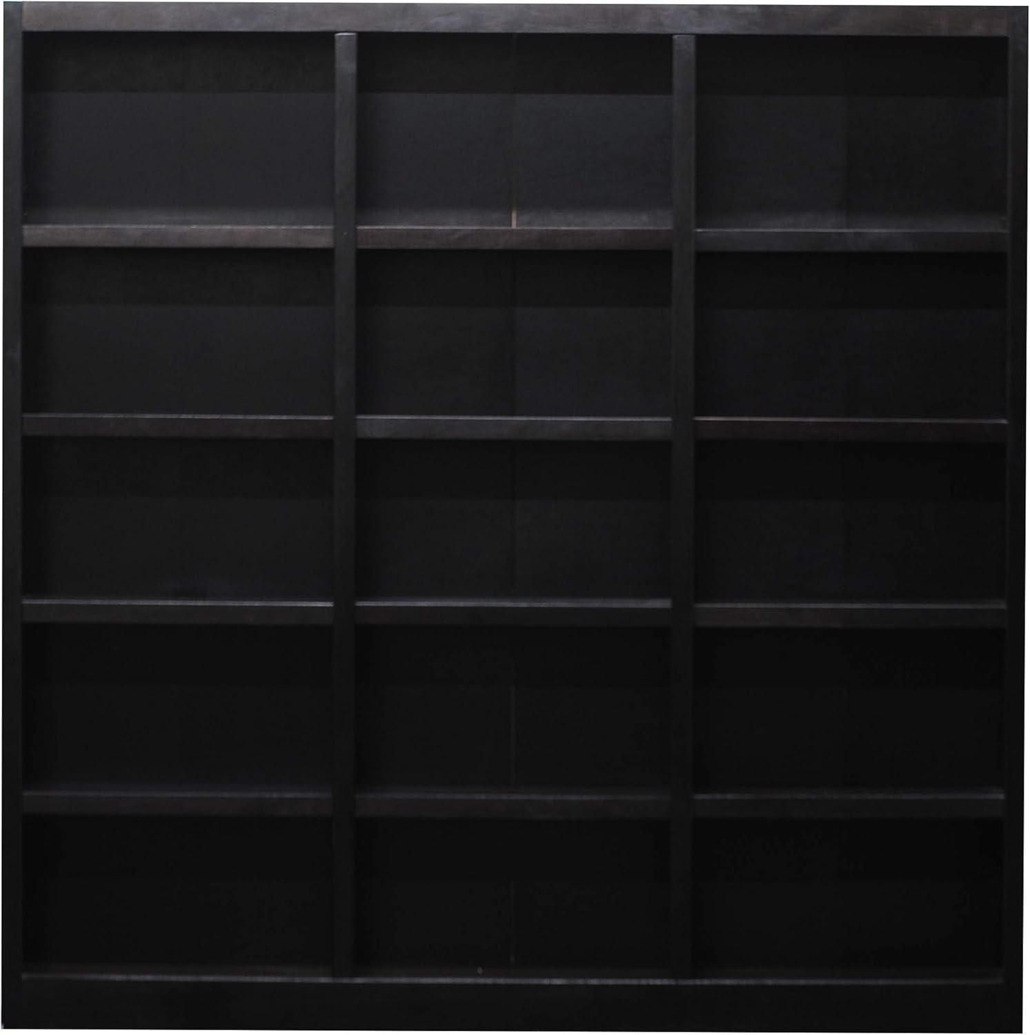 72 Tall 15-Shelf Triple Wide Wood Bookcase in Espresso M815373