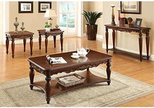 Cherry Wood 1-Shelf Console Table Y919