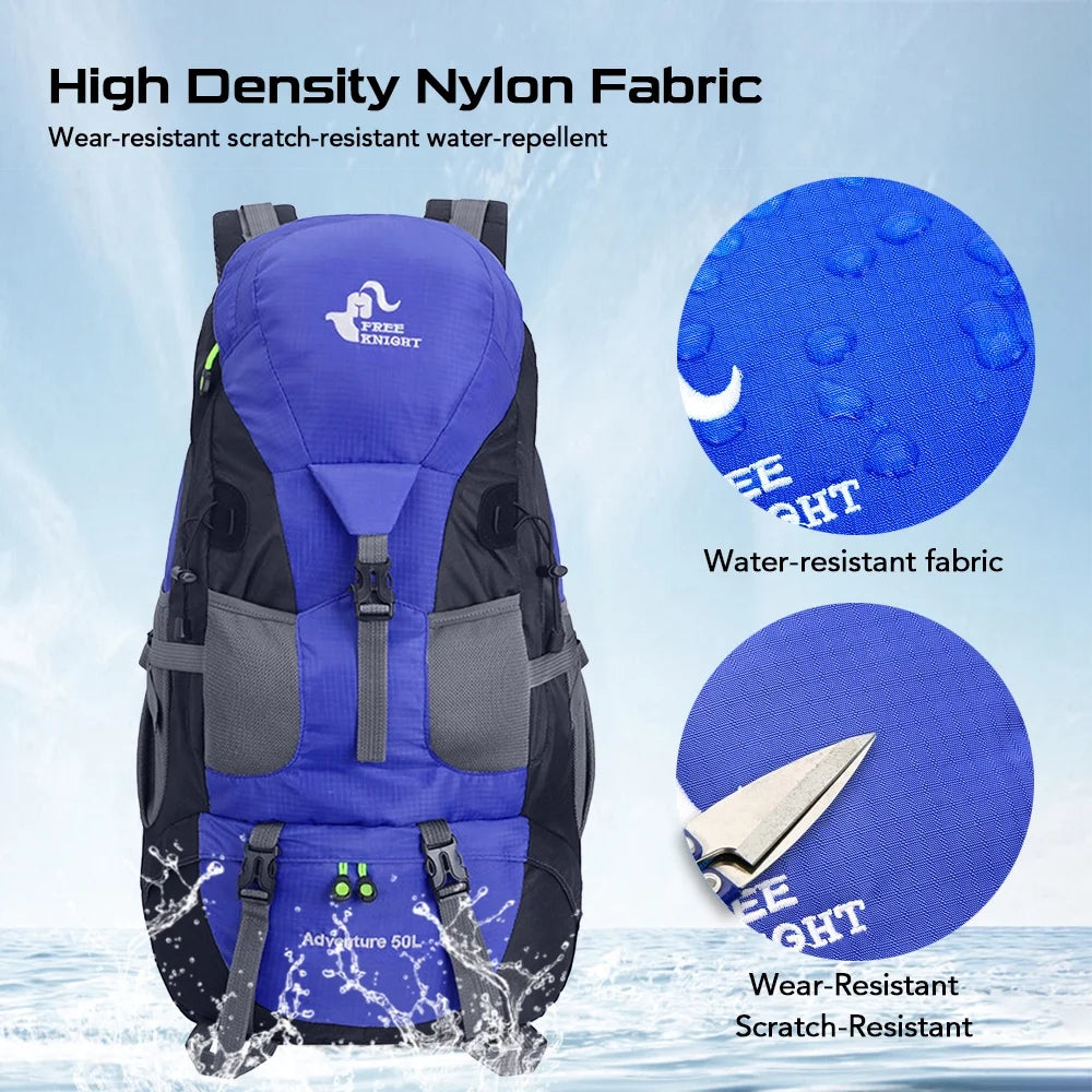 50L Water-resistant Hiking Backpack Daypack M3655