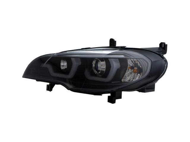 X5 E70 Pre-Facelift SUV LED 3D U-Bar Halogen Headlight Black T6321