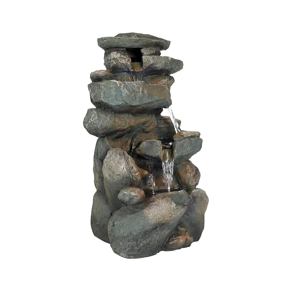 5-Tier Tabletop Water Fountain with LED Lights V348843