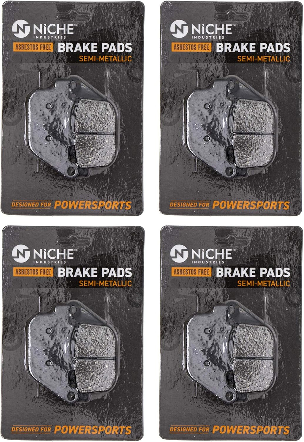 Rear Semi-Metallic Brake Pad Set 4 Pack A497