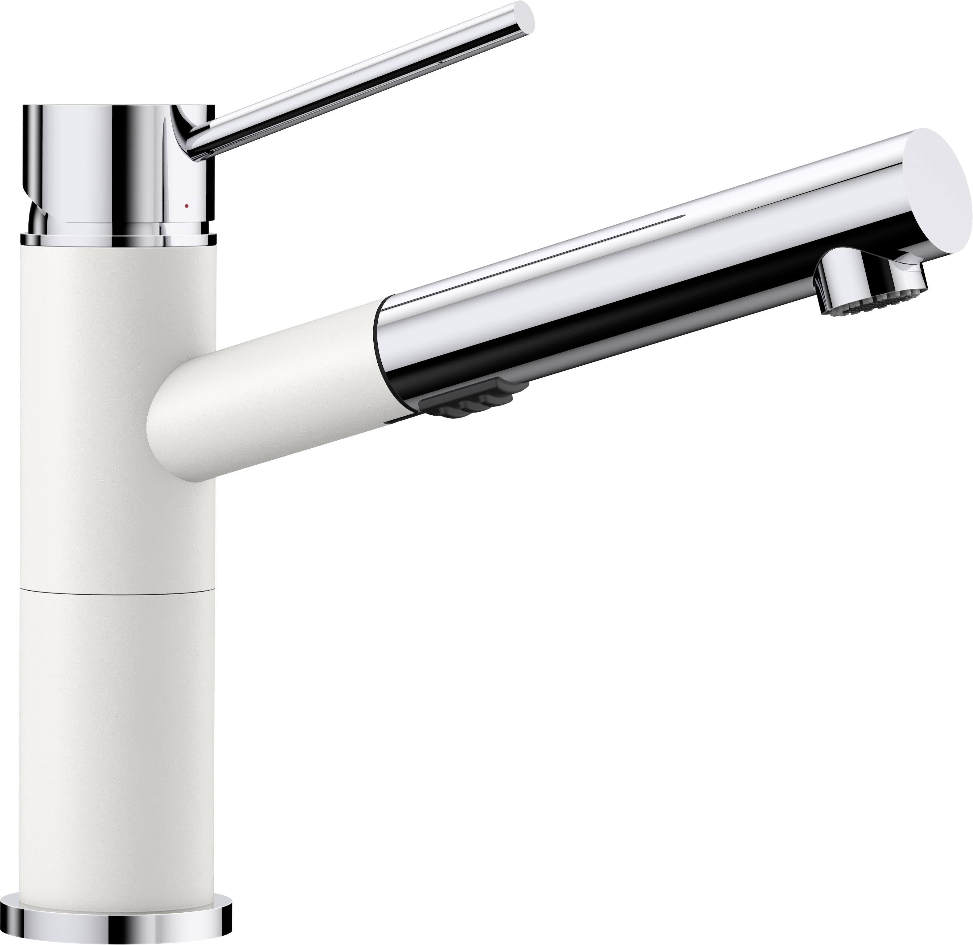 White Pull Out Spray Kitchen Faucet J11257