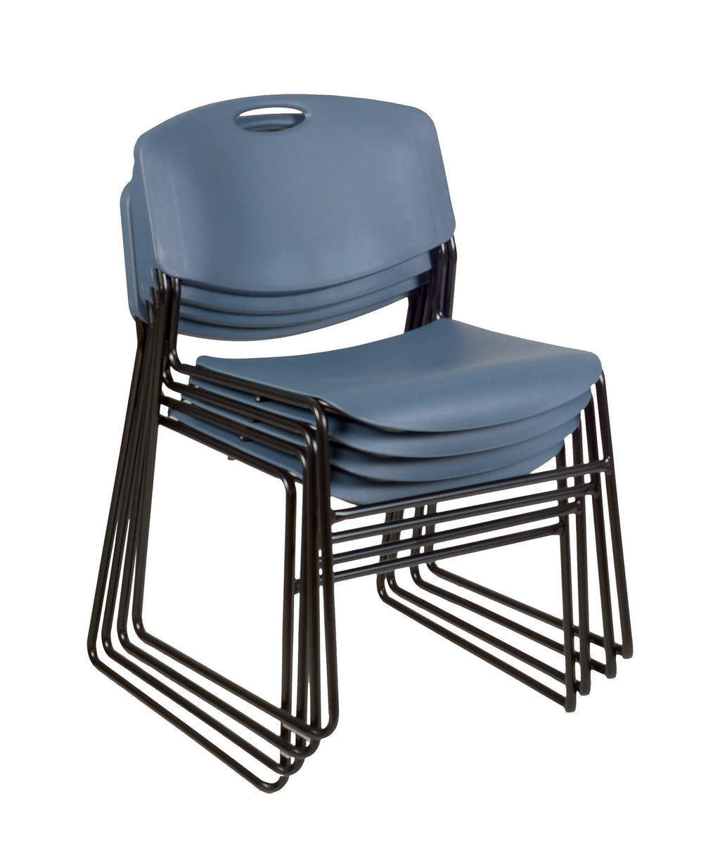 Square Breakroom Table with 4 Stack Chairs A74148