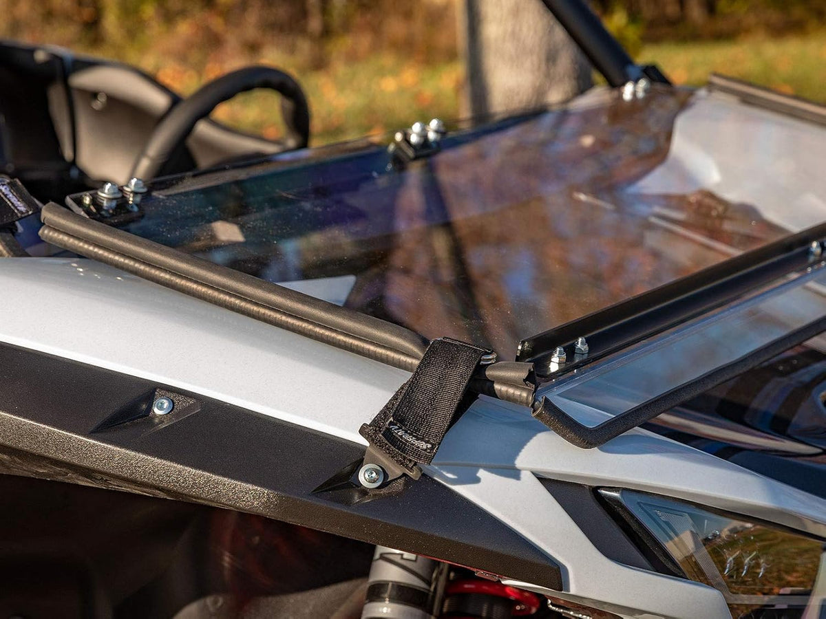 Scratch Resistant Flip Down Windshield, 1/4" Polycarbonate, Hard Coated D52640